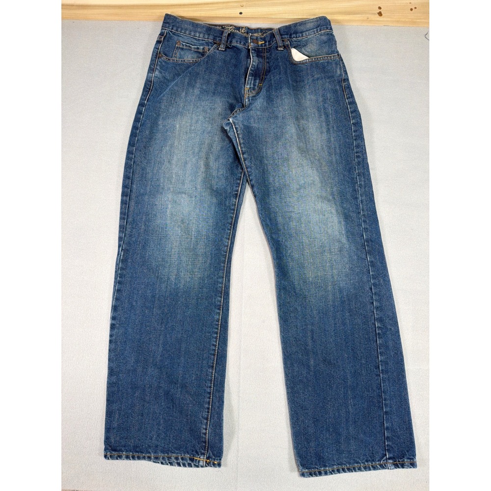 Old Navy Mens Loose Fit Jeans 34x32 Medium Wash Blue Denim Straight Leg 1095